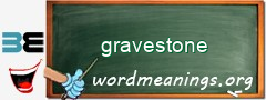 WordMeaning blackboard for gravestone